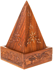Porte Encens Pyramide Bois