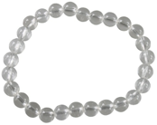 bracelet perle cristal de roche 6 mm