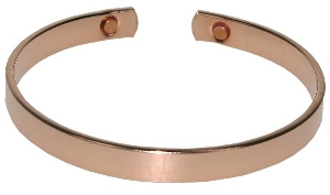Bracelet cuivre avec Aimants Forme jonc plat Petit modèle