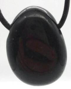 Tourmaline noire roulée percée 3 cm