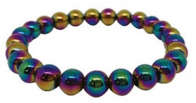 Hématite Titane bracelet à billes de 6 mm