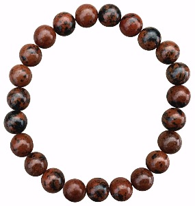Obsidienne Mahagonite bracelet perle