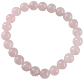 Bracelet Perles Rondes Quartz Rose - 8 mm